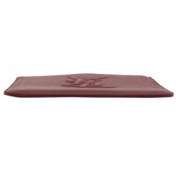 Pre Owned Saint Laurent Paris Red Leather Belle Du Jour iPad Sleeve