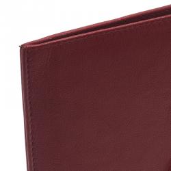 Pre Owned Saint Laurent Paris Red Leather Belle Du Jour iPad Sleeve