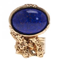 Pre Owned خاتم سان لوران باريس أرتي ذهبي مقاس 60