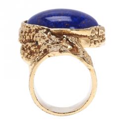 Pre Owned خاتم سان لوران باريس أرتي ذهبي مقاس 60