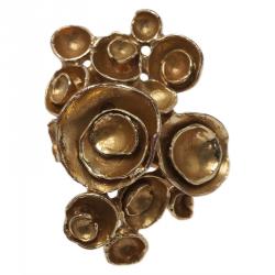 Pre Owned خاتم سان لوران باريس أرتي وردة ذهبي اللون مقاس49