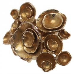 Pre Owned خاتم سان لوران باريس أرتي وردة ذهبي اللون مقاس49