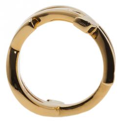 Pre Owned خاتم سان لوران باريس كاساندر مطلي ذهب مقاس 52.5