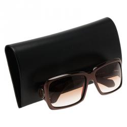 Pre Owned Saint Laurent Paris Brown YSL6110 Square Sunglasses