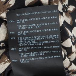 Pre Owned Saint Laurent Paris Multicolor Silk Patchwork Tie Detail Boheme Maxi Dress M