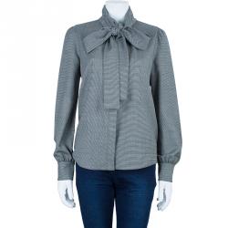 Saint Laurent Paris Monochrome Neck-tie Top S