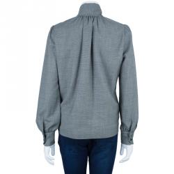Saint Laurent Paris Monochrome Neck-tie Top S