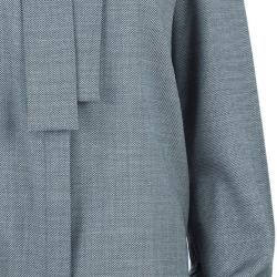 Saint Laurent Paris Monochrome Neck-tie Top S