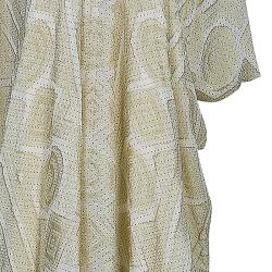 Pre Owned Saint Laurent Paris Gold Polka Dot Long Dress M