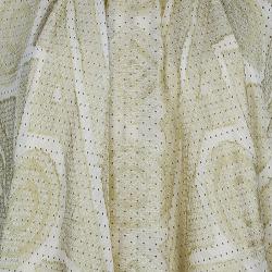 Pre Owned Saint Laurent Paris Gold Polka Dot Long Dress M