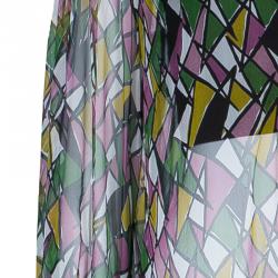 Saint Laurent Paris Multicolor Printed Sheer Top M