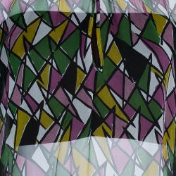 Saint Laurent Paris Multicolor Printed Sheer Top M