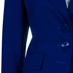 Saint Laurent Paris Vintage Cobalt Skirt Suit L