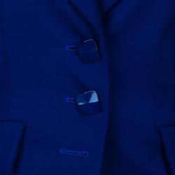 Saint Laurent Paris Vintage Cobalt Skirt Suit L