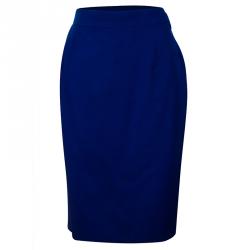 Saint Laurent Paris Vintage Cobalt Skirt Suit L