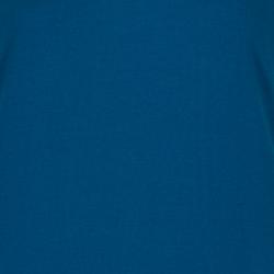 مملوكة مسبقًا Saint Laurent Paris Turquoise Wool and Silk Short Sleeve Sweater S