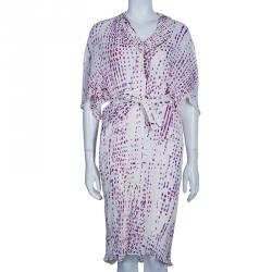 مملوكة مسبقًا فستان سان لوران باريس دوت بليس شيفون L