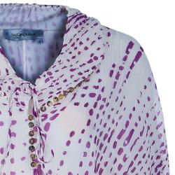 مملوكة مسبقًا فستان سان لوران باريس دوت بليس شيفون L