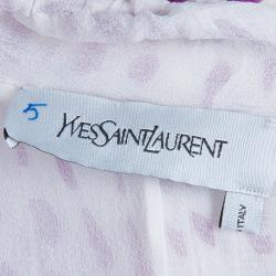 مملوكة مسبقًا فستان سان لوران باريس دوت بليس شيفون L