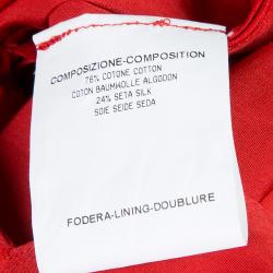 مملوكة مسبقًا Saint Laurent Paris Red Short Sleeve Dress L