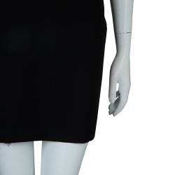 Pre Owned فستان سان لوران باريس حمالة رفيعة كورسيه أسود S