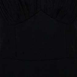 Pre Owned فستان سان لوران باريس حمالة رفيعة كورسيه أسود S