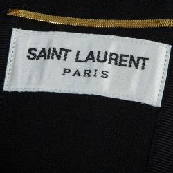 Pre Owned فستان سان لوران باريس حمالة رفيعة كورسيه أسود S