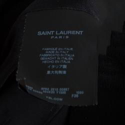 Pre Owned فستان سان لوران باريس حمالة رفيعة كورسيه أسود S