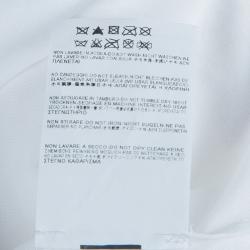 Saint Laurent Paris White Embroidered Yoke Detail Long Sleeve Cotton Dress M