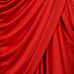 مملوكة مسبقًا Saint Laurent Paris Red Lapel Detail Draped Sleeveless Dress S