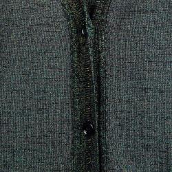 Saint Laurent Paris Multicolor Lurex Knit Long Sleeve Buttondown Cardigan L