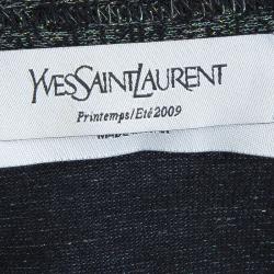 Saint Laurent Paris Multicolor Lurex Knit Long Sleeve Buttondown Cardigan L