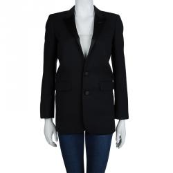 Saint Laurent Paris Black Wool Buttondown Blazer S