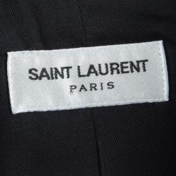 Saint Laurent Paris Black Wool Buttondown Blazer S