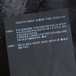 Saint Laurent Paris Shiny Black Lurex Blazer S