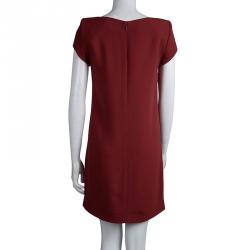Saint Laurent Paris Red Shift Dress S