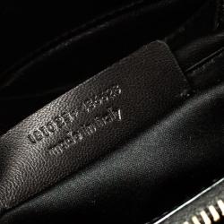 Pre Owned حقيبة سان لوران باريس أبتاون جلد أسود لامع كبيرة