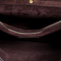 Pre Owned Saint Laurent Paris Gold Leather Large Muse Two Satchel