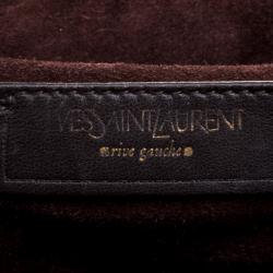 Pre Owned Saint Laurent Paris Gold Leather Large Muse Two Satchel