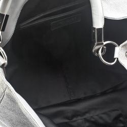 Pre Owned Saint Laurent Paris Grey Stingray Embossed Leather Roady Hobo