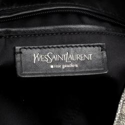 Pre Owned Saint Laurent Paris Grey Stingray Embossed Leather Roady Hobo