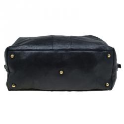 Saint Laurent Paris Black Glazed Leather Medium Easy Y Bag