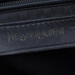 Saint Laurent Paris Black Glazed Leather Medium Easy Y Bag