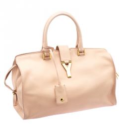 Pre Owned حقيبة سان لوران باريس كاباس شيك متوسطة جلد وردية فاتحة