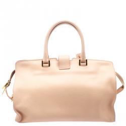 Pre Owned حقيبة سان لوران باريس كاباس شيك متوسطة جلد وردية فاتحة