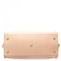 Pre Owned حقيبة سان لوران باريس كاباس شيك متوسطة جلد وردية فاتحة