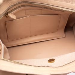 Pre Owned حقيبة سان لوران باريس كاباس شيك متوسطة جلد وردية فاتحة