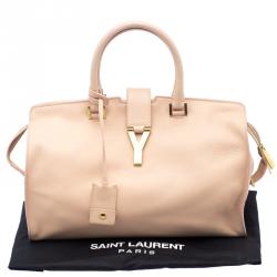 Pre Owned حقيبة سان لوران باريس كاباس شيك متوسطة جلد وردية فاتحة