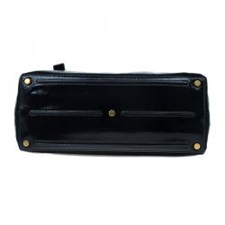 Pre Owned Saint Laurent Paris Black Patent Large Muse Two Tote