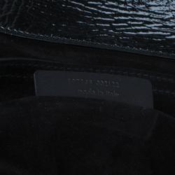 Pre Owned Saint Laurent Paris Black Patent Large Muse Two Tote